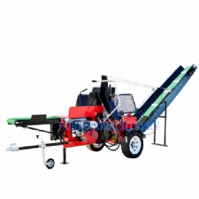 High quality cheaper 20Ton Gasoline Engine Firewood Processor Wood Splitter Processor with log table